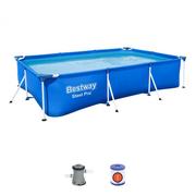 Baseny ogrodowe - Basen stelażowy Bestway 300x201x66 cm Steel Pro - miniaturka - grafika 1