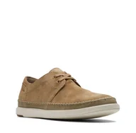 Półbuty męskie - Clarks Bratton Lo [Sand Suede] - Rozmiar 44 - miniaturka - grafika 1