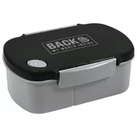 Lunch boxy - Derform, Śniadaniówka Backup 5 model B56, czarno-szara - miniaturka - grafika 1