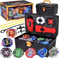 Zabawki interaktywne dla dzieci - Duży zestaw wyrzutnia 8 dysków bączków GYRO spinner walizka ZA5462 - miniaturka - grafika 1