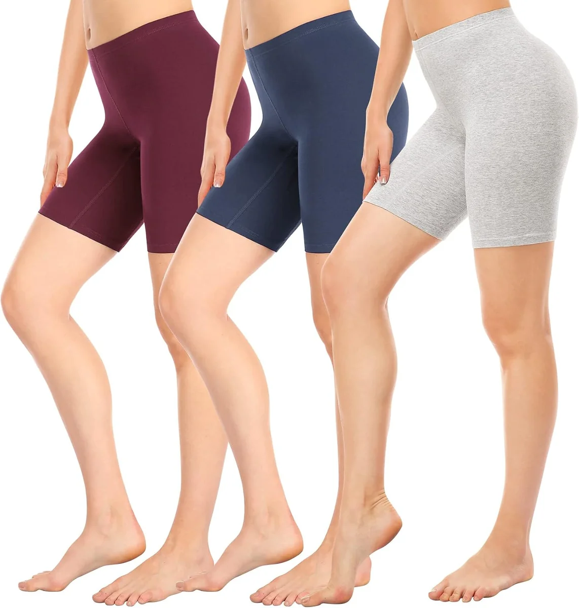 SZORTY LEGGINSY DAMSKIE SZORTY KROTKIE KALESONY WYSOKI STAN BAWEŁNA