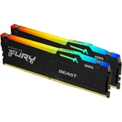 Pamięci RAM - Kingston Fury Beast RGB, DDR5, 16 GB, 6000MHz, CL36 (KF560C36BBEAK2-16) - miniaturka - grafika 1