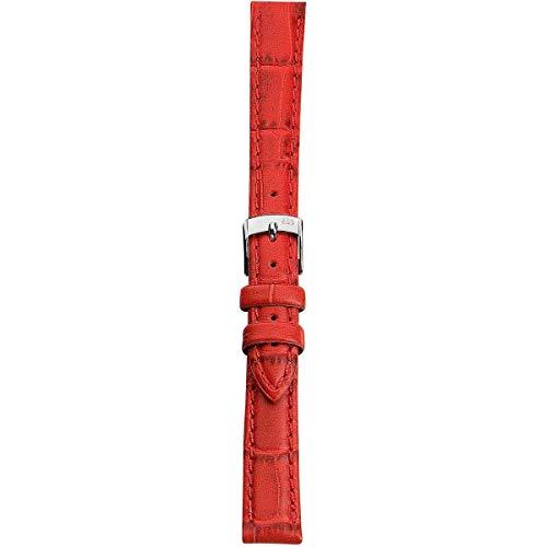 Morellato Pasek unisex, Kolekcja EASY clic/mod. Bąbelki, z prawdziwej skóry cielęcej - nadruk aligatora - A01X5203480, Czerwony, 18mm, pasek