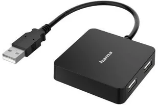 Hama USB Hub 4 Ports USB 2.0 melna 4047443477392 - Huby USB - miniaturka - grafika 1