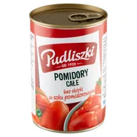 Warzywa w marynacie - Pudliszki Pomidory całe bez skórki w soku pomidorowym 400 g - miniaturka - grafika 1