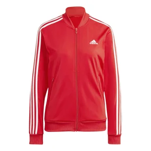damska bluza sportowa dresowa adidas r L IJ8784 czerwona poliester - Bluzy sportowe damskie - miniaturka - grafika 1
