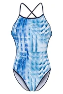 Stroje kąpielowe - Aquafeel Profesjonalny kostium kąpielowy (poliamid z recyklingu), mini cross-back, jasnoniebieski, - miniaturka - grafika 1