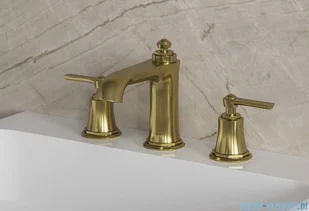 Omnires Armance bateria umywalkowa 3-otworowa mosiądz szczotkowany AM5214BSB | - Baterie umywalkowe - miniaturka - grafika 5