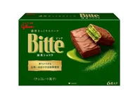 Ciastka - BITTE MATCHA CHOCOLATE BISCUITS - JAPOŃSKIE HERBATNIKI Z KREMEM O SMAKU MATCHY W CZEKOLADZIE, GLICO 96g - miniaturka - grafika 1