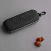 Akcesoria do okularów - Etui na okulary na zamek ET-121 czarne zamszowe - miniaturka - grafika 1