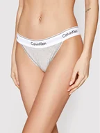 Majtki damskie - Calvin Klein Underwear Figi klasyczne Tanga 000QF4977A Szary - miniaturka - grafika 1