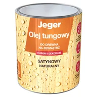 Farby i impregnaty do drewna - Olej tungowy satynowy naturalny 0.7 l Jeger - miniaturka - grafika 1