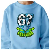 Bluzy dla dziewczynek - BLUZA DZIECIĘCA 67 SIX SEVEN PIŁKA VIRAL DLA CHŁOPCA DZIEWCZYNKI 134-140 - miniaturka - grafika 1