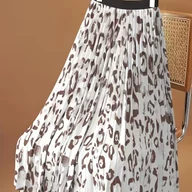 Spódnice - TEMU Damska plisowana spódnica Elastyczna , tkanina z nadrukiem, podkreślająca sylwetkę na wiosnę//jesień - miniaturka - grafika 1