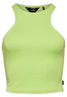 Kamizelki damskie - Superdry Koszula damska kamizelka T-shirt, Bright Lime Green, 42 - miniaturka - grafika 1