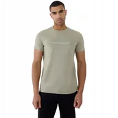 Koszulki męskie - Koszulka męska t-shirt 4F 4FWSS25TTSHM2004 oliwkowa - miniaturka - grafika 1