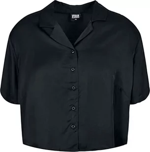 Urban Classics Damska koszula damska Viscose Satin Resort Shirt, krótki rękaw, damska koszula dostępna w 3 kolorach, rozmiary XS - 5XL, czarny, XL - Koszule damskie - miniaturka - grafika 1