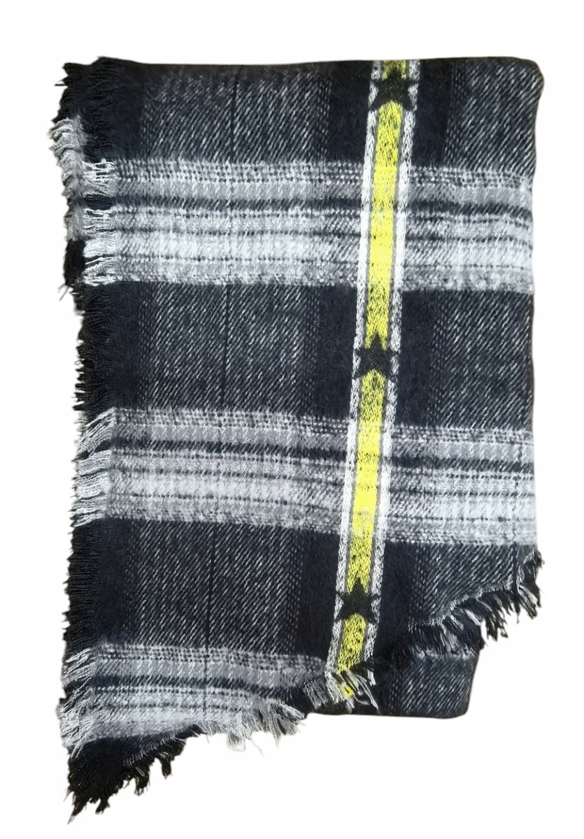 OVS CIEPŁY GRUBY SZAL DAMSKI W KRATĘ JESIEŃ / ZIMA ROZM. 64 X 190 CM