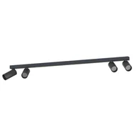 Lampy sufitowe - Lampa nasufitowa Fourty 10739 na listwie regulowana czarna - miniaturka - grafika 1