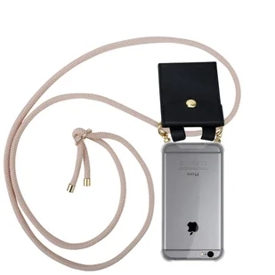 Łańcuszek Pokrowiec Do Apple iPhone 6 / 6S w PERŁOWE RÓŻOWE ZŁOTO Etui Obudowa Case Cover Ochronny Cadorabo - Etui i futerały do telefonów - miniaturka - grafika 1