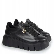 Sneakersy damskie - Carinii B10023-E50 sneakersy półbuty damskie sportowe modne skórzane r.39 - miniaturka - grafika 1