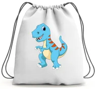 Torby szkolne - PLECAK WOREK DINOZAUR SZKOLNY NA BUTY WF OBUWIE - miniaturka - grafika 1
