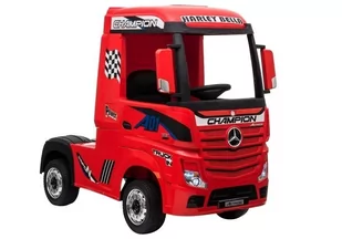 Import LEANToys Auto na Akumulator Mercedes Actros Czerwony Lakierowany MP4 - Pojazdy elektryczne dla dzieci - miniaturka - grafika 1