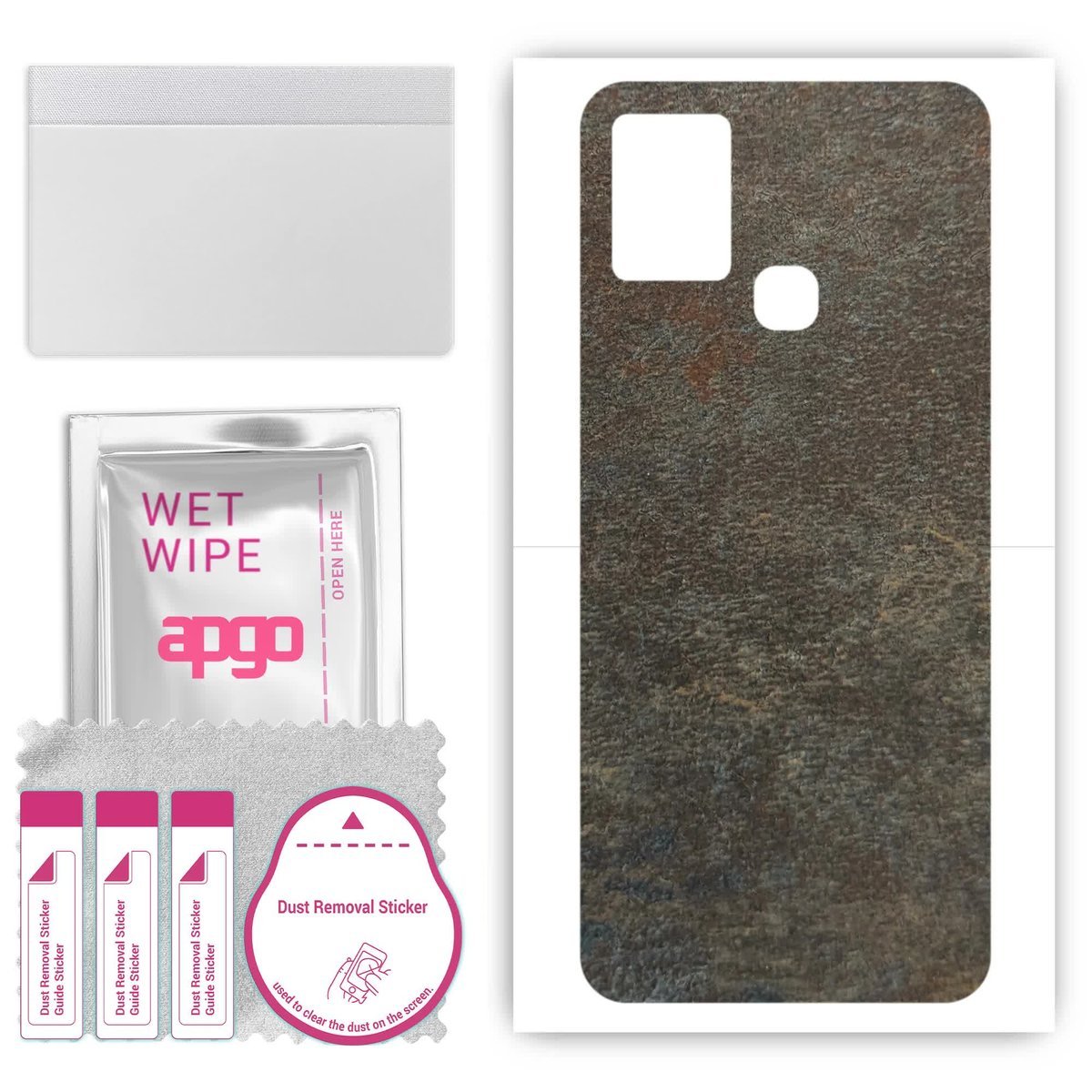 Folia naklejka skórka strukturalna na TYŁ do Infinix Smart 5A - Kamień Księżycowy - apgo SKINS