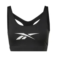 Biustonosze - Damski Stanik sportowy REEBOK WOR NEW BIG LOGO BRA HH8079 – Czarny - miniaturka - grafika 1