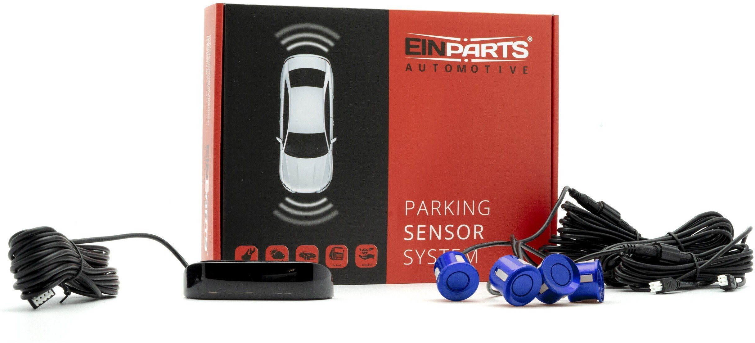 Einparts Automotive EINPARTS ZESTAW PARKOWANIA 4 SENSORY TYŁ DO SAMOCHODU Z MONTAŻEM
