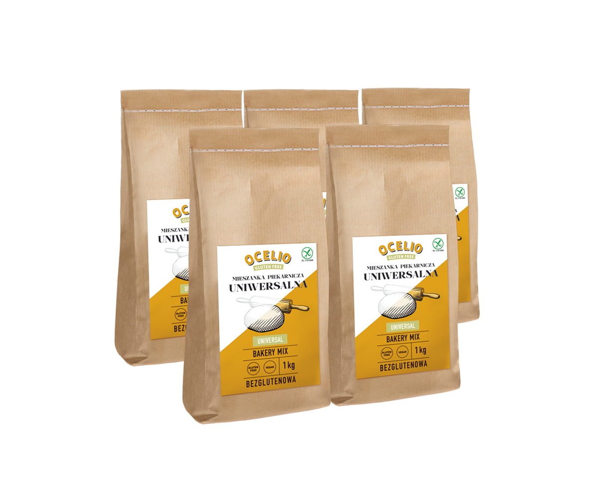 Ocelio Bezglutenowa Mieszanka Uniwersalna 1kg (ZESTAW 5 szt.)