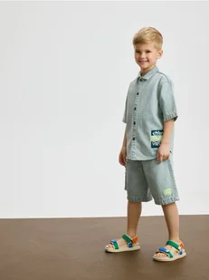 Reserved - Denimowe szorty - niebieski - Spodnie i spodenki dla chłopców - miniaturka - grafika 1