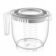 Inne naczynia kuchenne - Pojemnik do miksowania z pokrywą 2,2 l srebrny - miniaturka - grafika 1