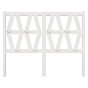 Lumarko Wezgłowie łóżka, białe, 146x4x100 cm, lite drewno sosnowe - Inne meble do sypialni - miniaturka - grafika 4