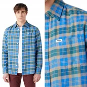 Koszule męskie - Wrangler 1 POCKET SHIRT Chinchilla KOSZULA W KRATĘ REGULAR FIT M - miniaturka - grafika 1