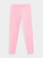 Legginsy - 4F, Legginsy dzianinowe dziewczęce, 4FJSS23TTIGF039-56S, Jasny Róż, Rozmiar 158 - miniaturka - grafika 1