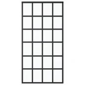 Drzwi wewnętrzne - Drzwi przesuwne, szkło ESG i aluminium, 102x205 cm, czarne - miniaturka - grafika 1