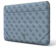 Torby na laptopy - Guess 4G Uptown Triangle Logo Sleeve 13" 14" niebieski GUCS14P4TB - miniaturka - grafika 1