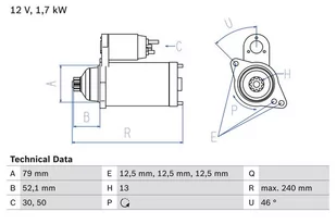 BOSCH Rozrusznik 0 986 025 220 - Rozruszniki - miniaturka - grafika 1