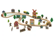Zabawki kreatywne - Playtive Drewniana kolejka Farma lub Park dinozaurów (Farma) - miniaturka - grafika 1