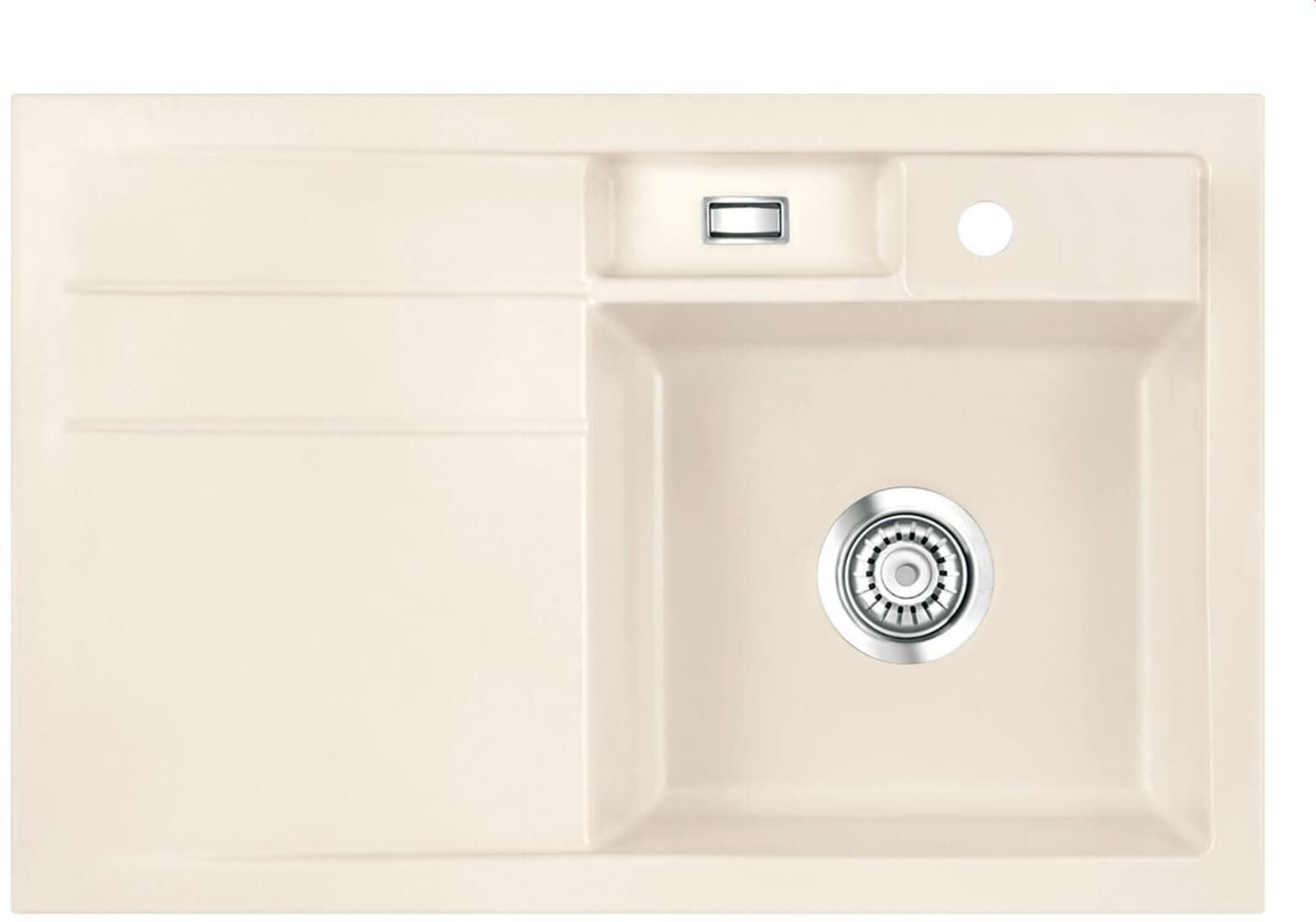 SYSTEMCERAM Zlewozmywak BELA 78 Jasmin, zlewozmywak ceramiczny, korek manualny 5018 01 19
