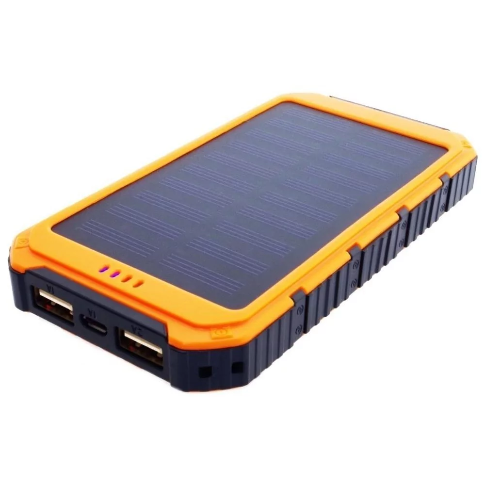 Sunen Sunen Power Bank 6000mAh z panelem solarnym 0.8W pomarańczowy (S6000Y)