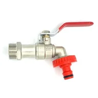 Zawory i kraniki - Zawór mosiężny czerpalny 3/4 " x 3/4 " premium z szybkozłączką - miniaturka - grafika 1