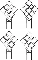 Kratki i pergole - Formplastic Podpórka do roślin Drabinka Pergola na kwiaty x4 - miniaturka - grafika 1