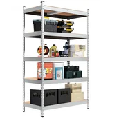 Szafy i regały magazynowe - Regał metalowy magazynowy 5 półek 205x120x45 cm 1000kg do piwnicy, garażu - miniaturka - grafika 1