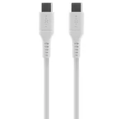 Kable USB - Fixed Kabel Liquid silicone USB-C/USB-C s PD 60W 0,5m FIXDLS-CC05-WH Biały - miniaturka - grafika 1