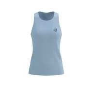 Koszulki sportowe damskie - COMPRESSPORT Koszulka biegowa damska PERFORMANCE SINGLET cashmere blue - miniaturka - grafika 1
