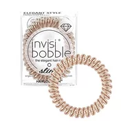 Ozdoby do włosów - invisibobble Slim gumka do włosów z brązu, 3 x cienkie gumki do włosów z brązu dla dziewcząt i kobiet, elegancki wygląd i mocne trzymanie, zaprojektowane w sercu Monachium - miniaturka - grafika 1