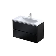 Szafki łazienkowe - Szafka łazienkowa pod umywalkę Oristo Etna Compact 80 cm czarny mat OR52C-SD2S-80-8 - miniaturka - grafika 1