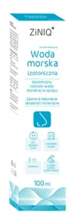 ZINIQ Woda morska izotoniczna, 100 ml - Przeziębienie i grypa - miniaturka - grafika 1